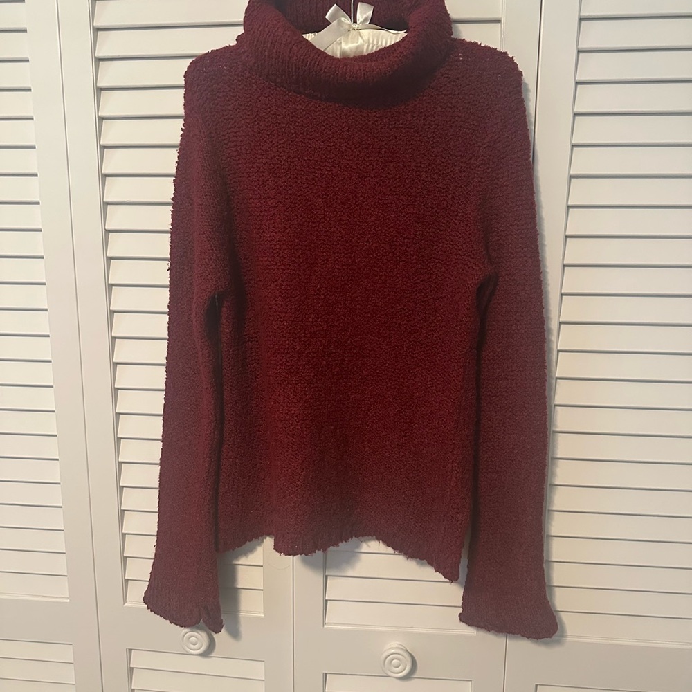 Cozy Burgundy Turtleneck Sweater